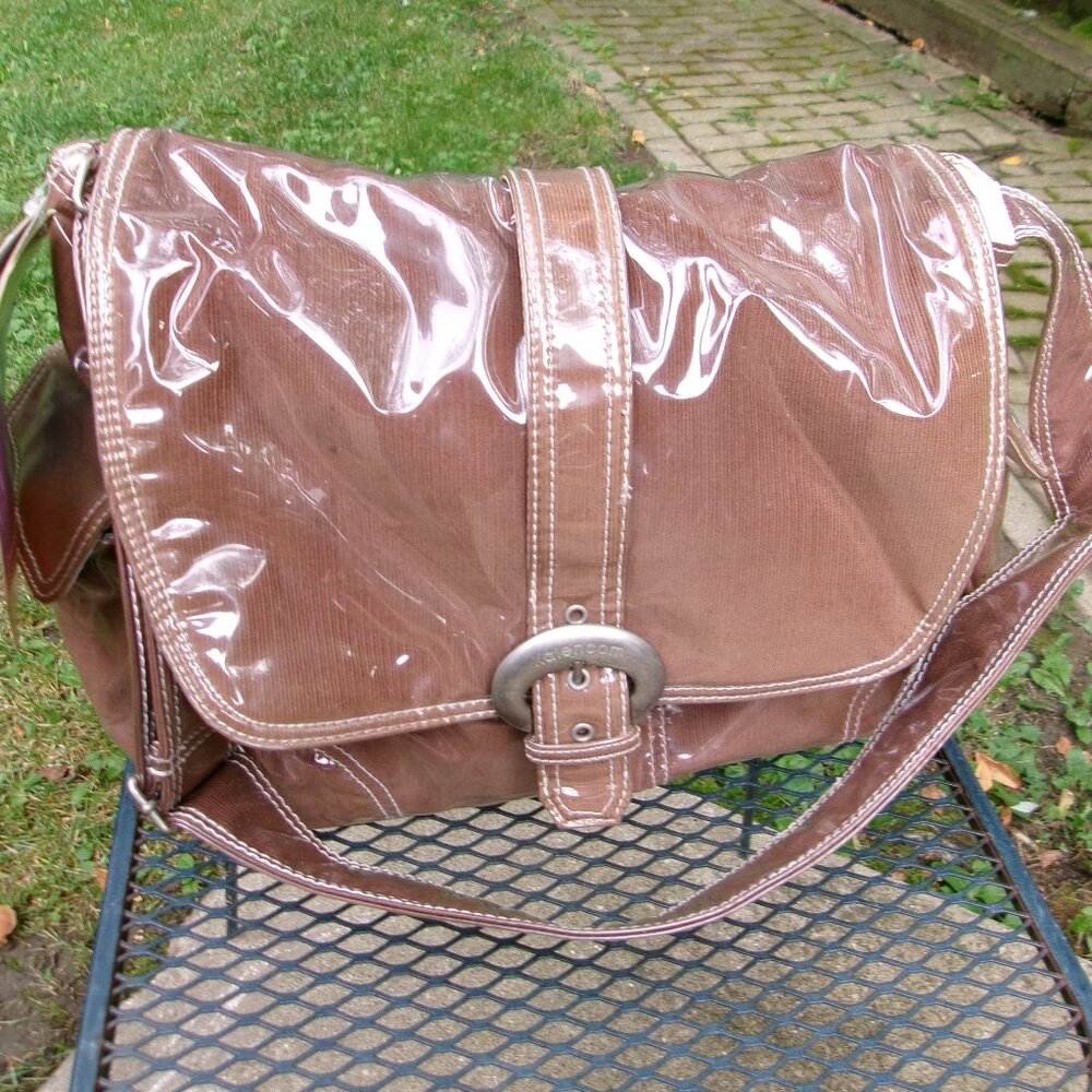 Kalencom New Orleans 2960 Chocolate Corduroy Laminated Diaper Buckle Bag NEW NWT